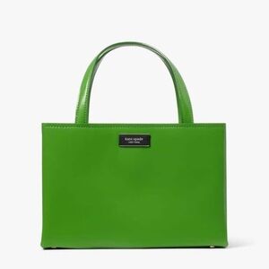 Kate Spade Sam Icon Leather Small Tote Black Classic Zip Tote